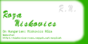 roza miskovics business card